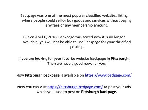 pittsburgh backpage|Pittsburgh Backpage Classifieds .